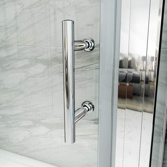 ELEGANT 1100mm Sliding Shower Enclosure for Wetroom Cubicle in 6mm Safety Glass Screen Shower Door