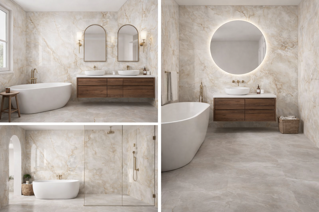 ONICE GOLD 120X120 PORCELAIN SPANISH WALL & FLOOR BATHROOM TILES