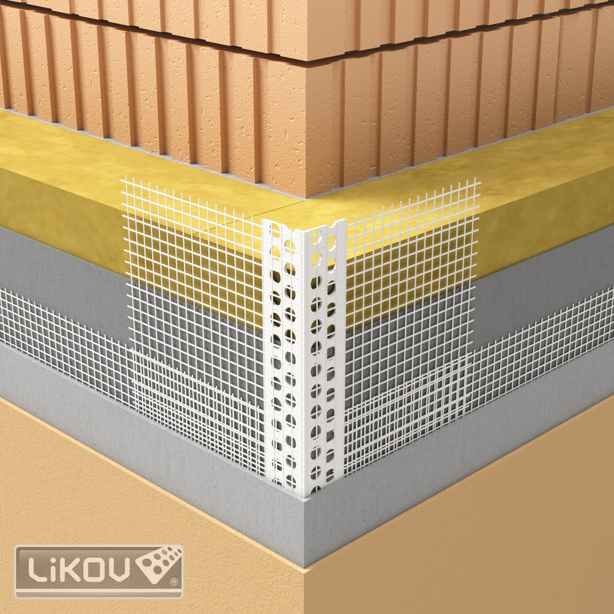 PVC Premium 150x100/2,5m render corner bead — Elite Tiles LTD