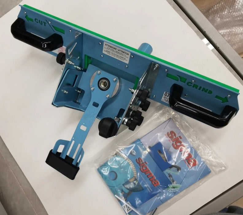 37A3D Sigma Jolly Edge Mitre/Bullnose/Chamfer Machine + Blade