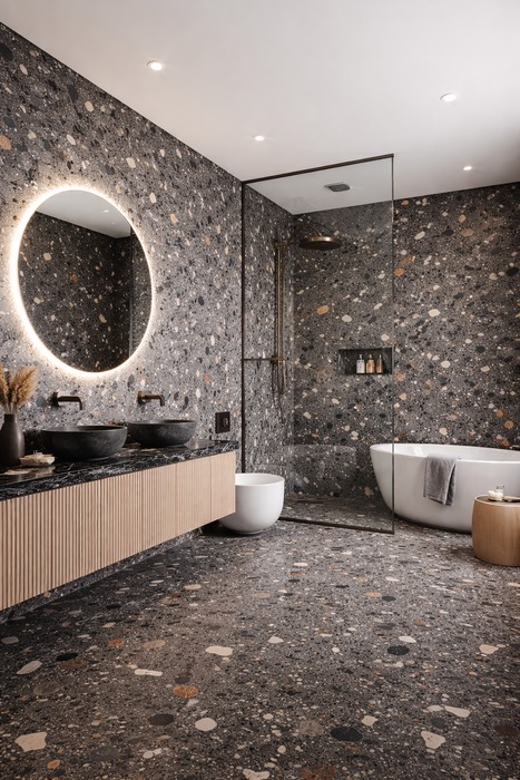 OBI ANTRACITA GLOSSY 59X120 CM SPANISH PORCELAIN WALL&FLOOR BATHROOM AND KITCHEN TILES