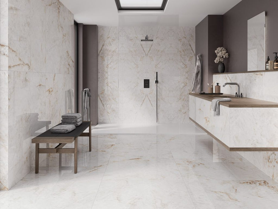 CHILE WHITE 60X120 BOOKMATCHED SPANISH PORCELAIN TILES