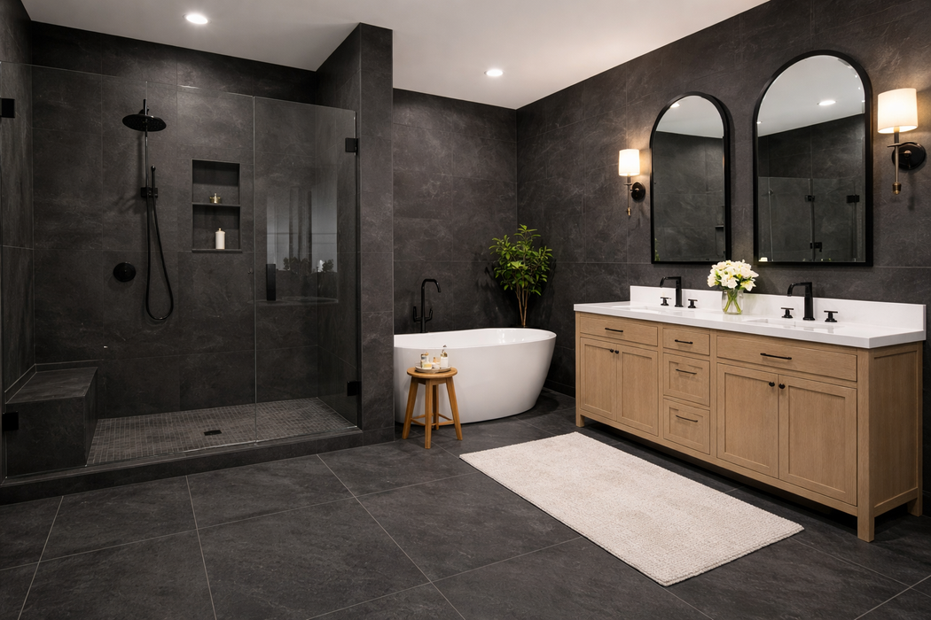 BADEN ANTRACITA 75X75 PORCELAIN SPANISH WALL & FLOOR BATHROOM TILES