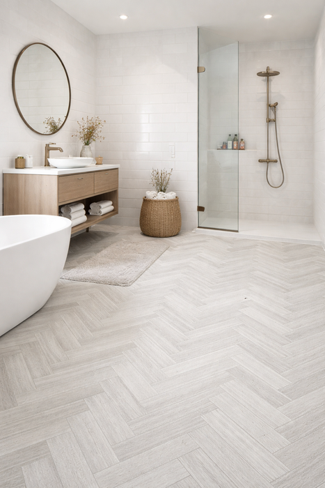 FOREST GREY 10x60 HERRINGBONE FLOOR&WALL TILES KITCHEN AND BATHROOM