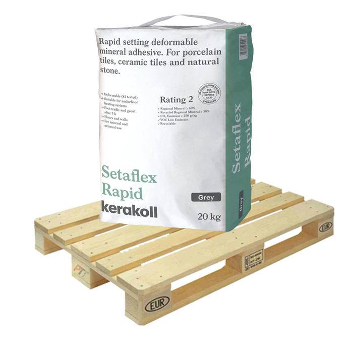 Kerakoll Setaflex Rapid Set S1 Adhesive Grey 20kg Full Pallet