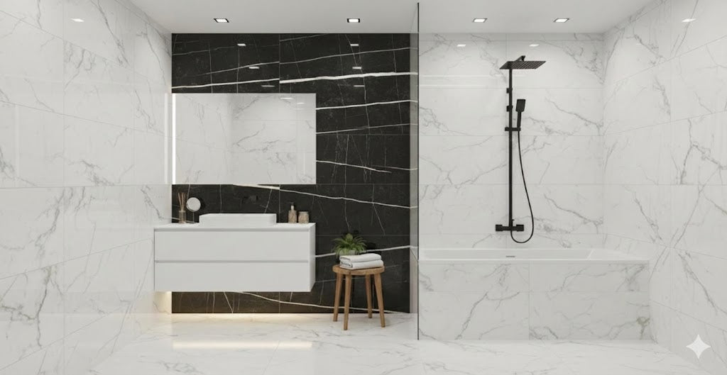 TITANIUM BLACK 60X120 SPANISH PORCELAIN BATHROOM & KITCHEN FLOOR AND WALL TILES