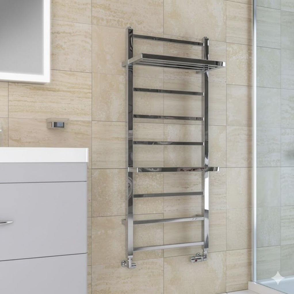 Launton 1200x500mm Towel Rail – Chrome — Elite Tiles LTD