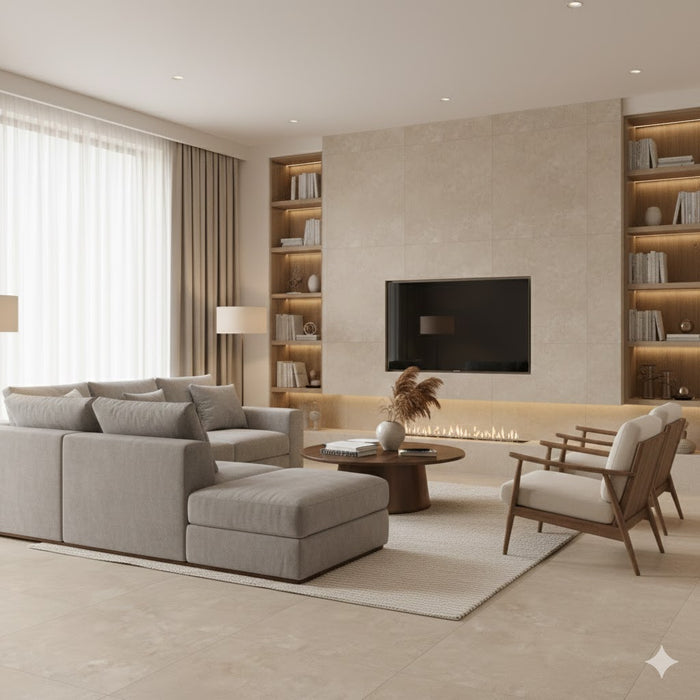 GARBI SILVER 60X60 PORCELAIN SPANISH WALL & FLOOR BATHROOM TILES