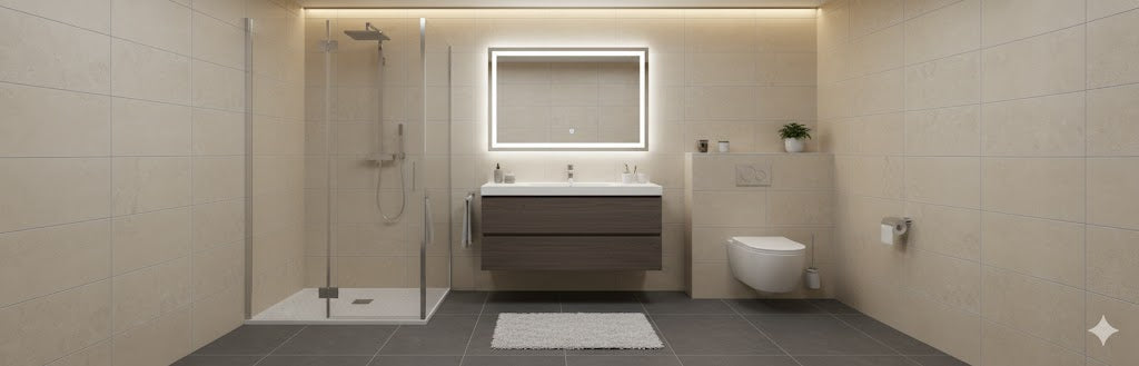 IRON BEIGE 30X90 PORCELAIN SPANISH WALL & FLOOR BATHROOM TILES