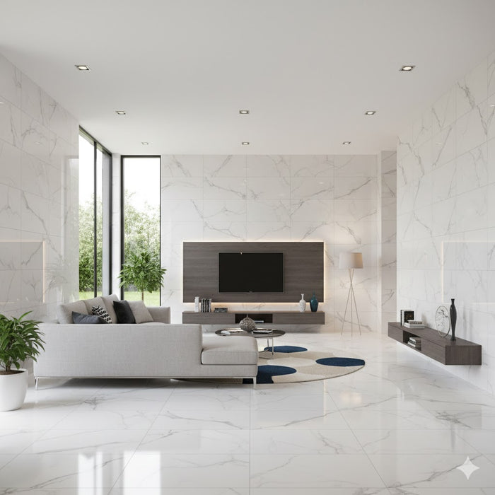 CANAR THOLOS WHITE MATT 120X120 PORCELAIN SPANISH WALL & FLOOR BATHROOM TILES