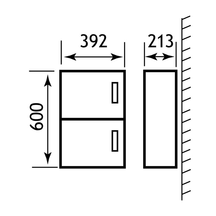 Oslo 390 Double Height Wall Hung Door Unit