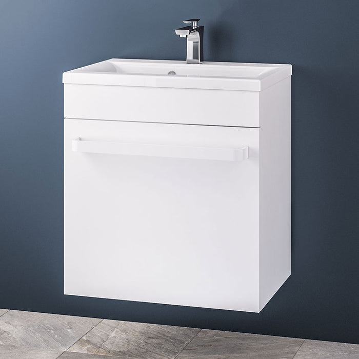 Oslo 58 wall hung unit with internal drawer
