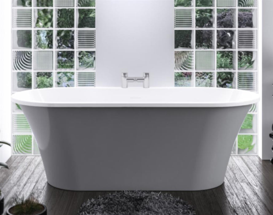 Margravine Freestanding bath 1660x730x570mm inc waste Grey
