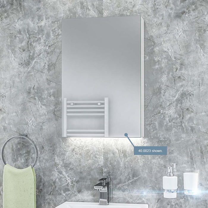 Ravini 400 x 600 x 120 1 Door Mirror Cabinet White