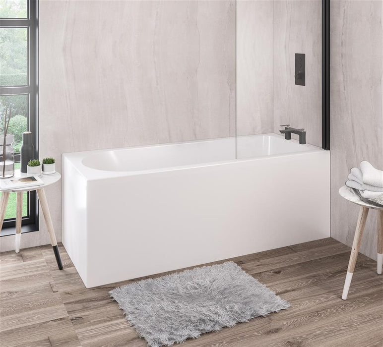 Biscay Shower Bath RH 1800x800 5mm White