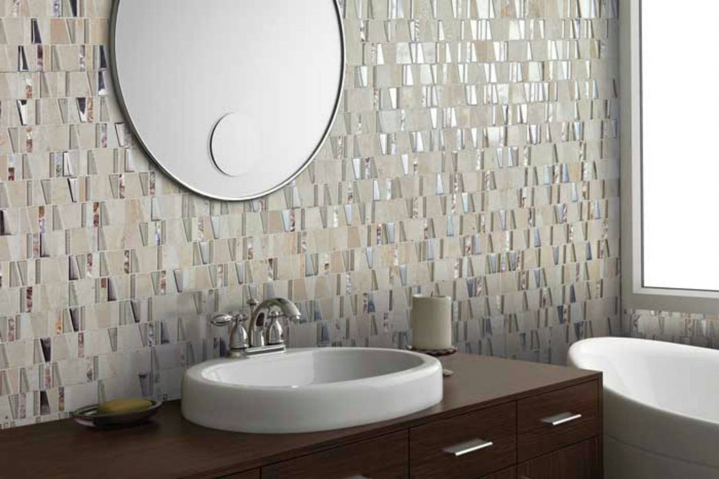 Asi Beige 30x31.5 Decorative Wall Mosaic Tiles Made In Spain