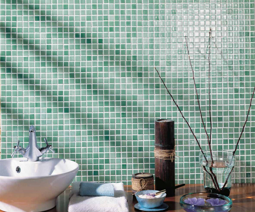 MOSAIC Br-3001-A Verde Acqua - Size 31.6x31.6 Swimming Pool Bathroom Kitchen Wall Floor Tiles