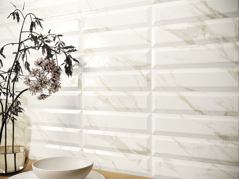 Bevel Adaggio Gold 7.5X30 Wall Bathroom&Kitchen Tiles