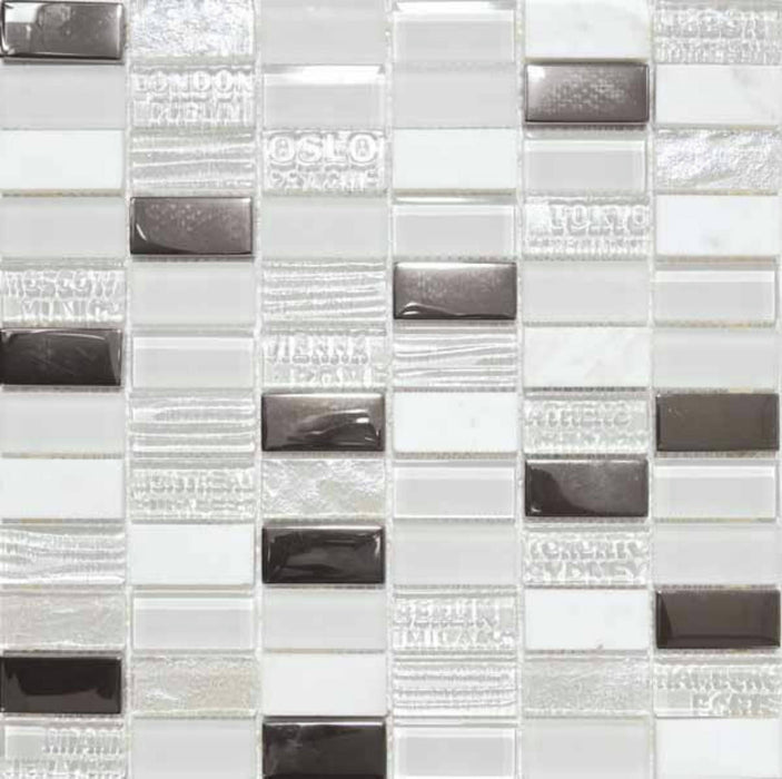 City Blanco 30x30 Decorative Wall Mosaic Tiles