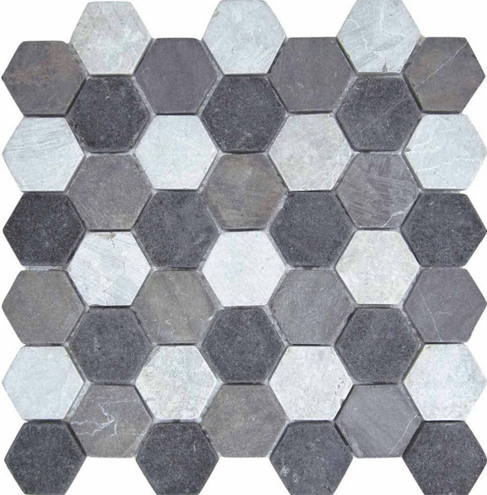 Hexagonal Kubu 28.5x31.5 Decorative Floor&Wall Mosaic Tiles
