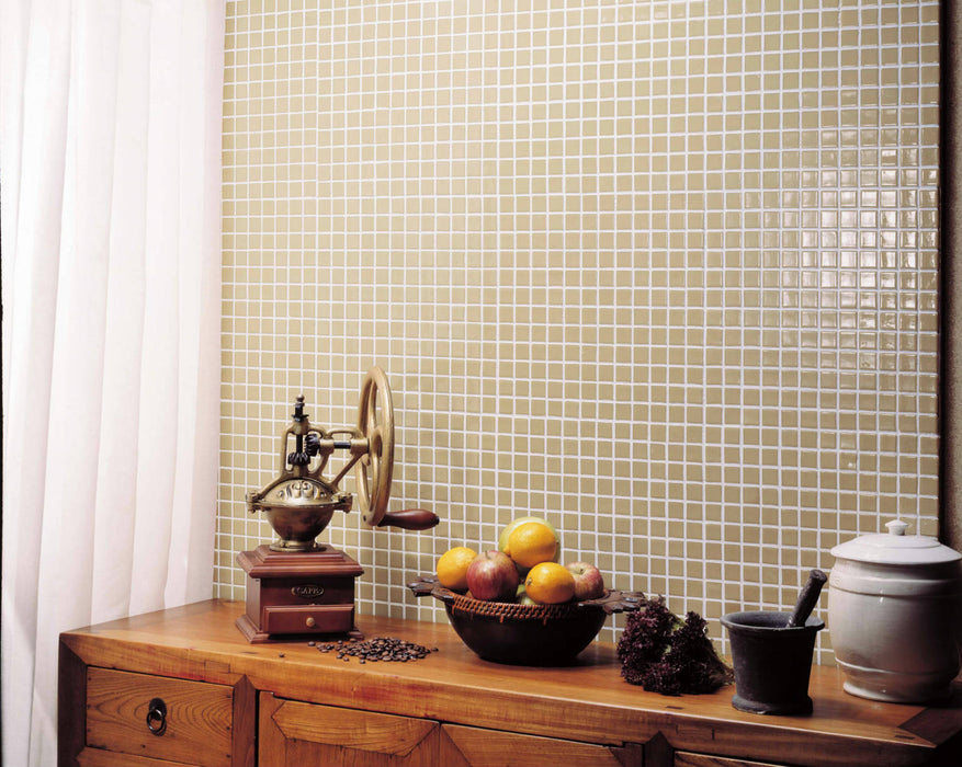 MOSAIC Mc-502-A Beige - Size 31.6x31.6 Swimming Pool Bathroom Kitchen Wall Floor Tiles