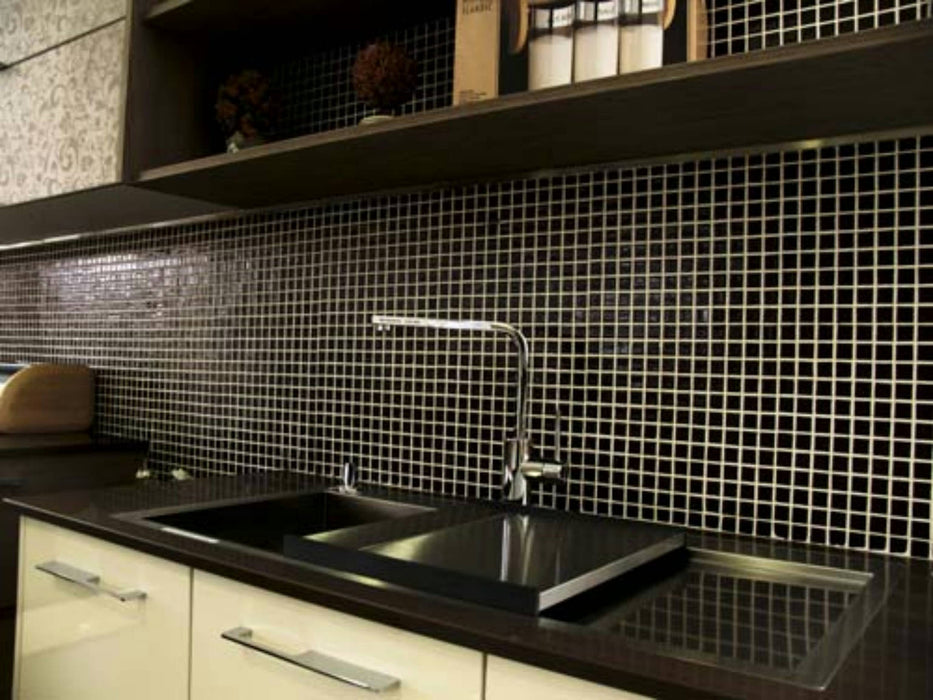 MOSAIC Mc-901-A Negro - Size 31.6x31.6 Swimming Pool Bathroom Kitchen Wall Floor Tiles