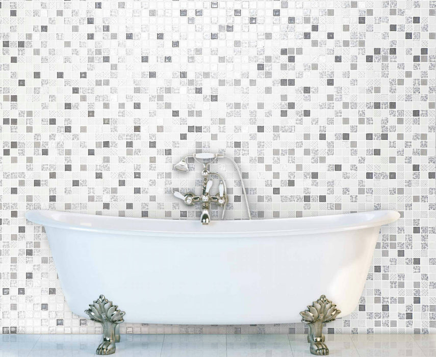 MOSAIC Palace Plata - Size 31.6x31.6 Swimming Pool Bathroom Kitchen Wall Floor Tiles