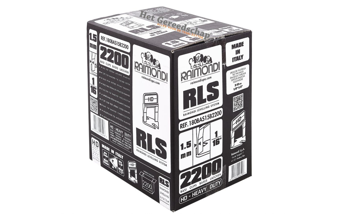 Raimondi RLS – H.D. Clips 2200 st. 1,5mm 3-12mm Leveling Spacers