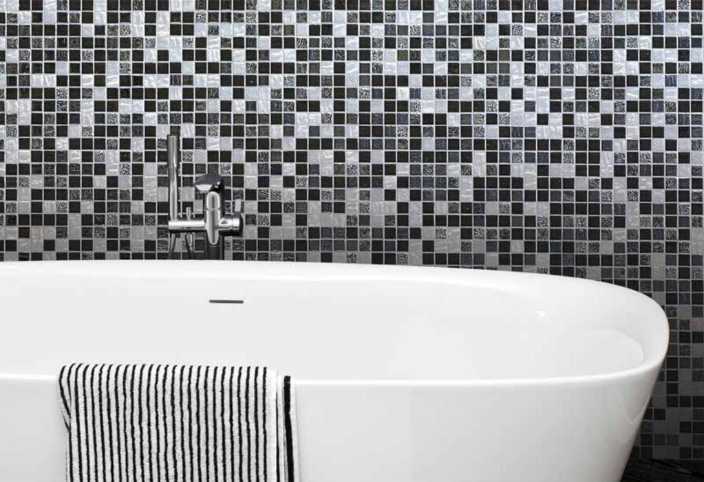 MOSAIC Safari Negro - Size 31.6x31.6 Swimming Pool Bathroom Kitchen Wall Floor Tiles