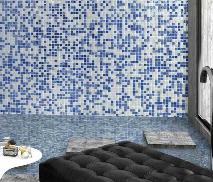 MOSAIC Trendy Celeste - Size 31.6x31.6 Swimming Pool Bathroom Kitchen Wall Floor Tiles