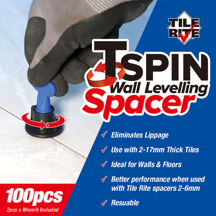 T-SPIN WALL LEVELLING SPACERS 100PCS