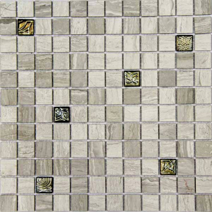 Wooden Gris + Pandora 31.6x31.6 Decorative Wall&Floor Mosaic Tiles