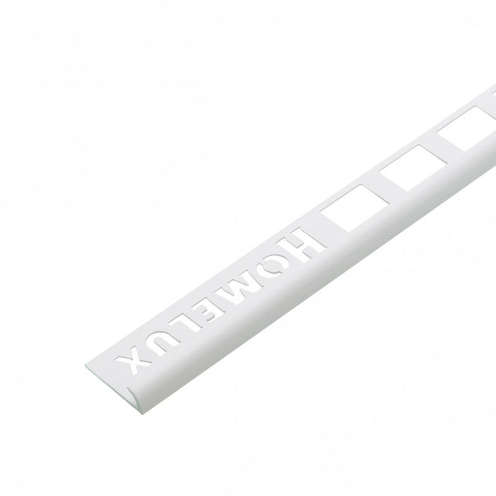 PVC Round Edge Tile Trim White 12.5mm